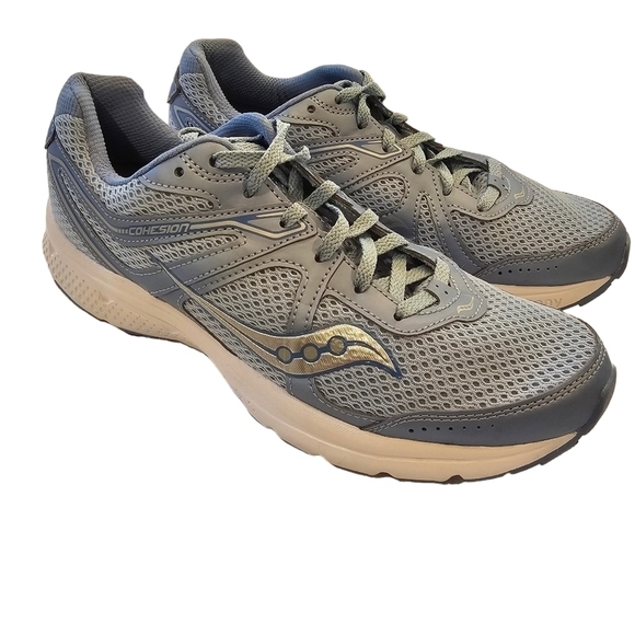 Saucony Grid Cohesion 11 Blue Low Lace Up Womens Running Trainers S10420, Size 8 - Picture 2 of 13